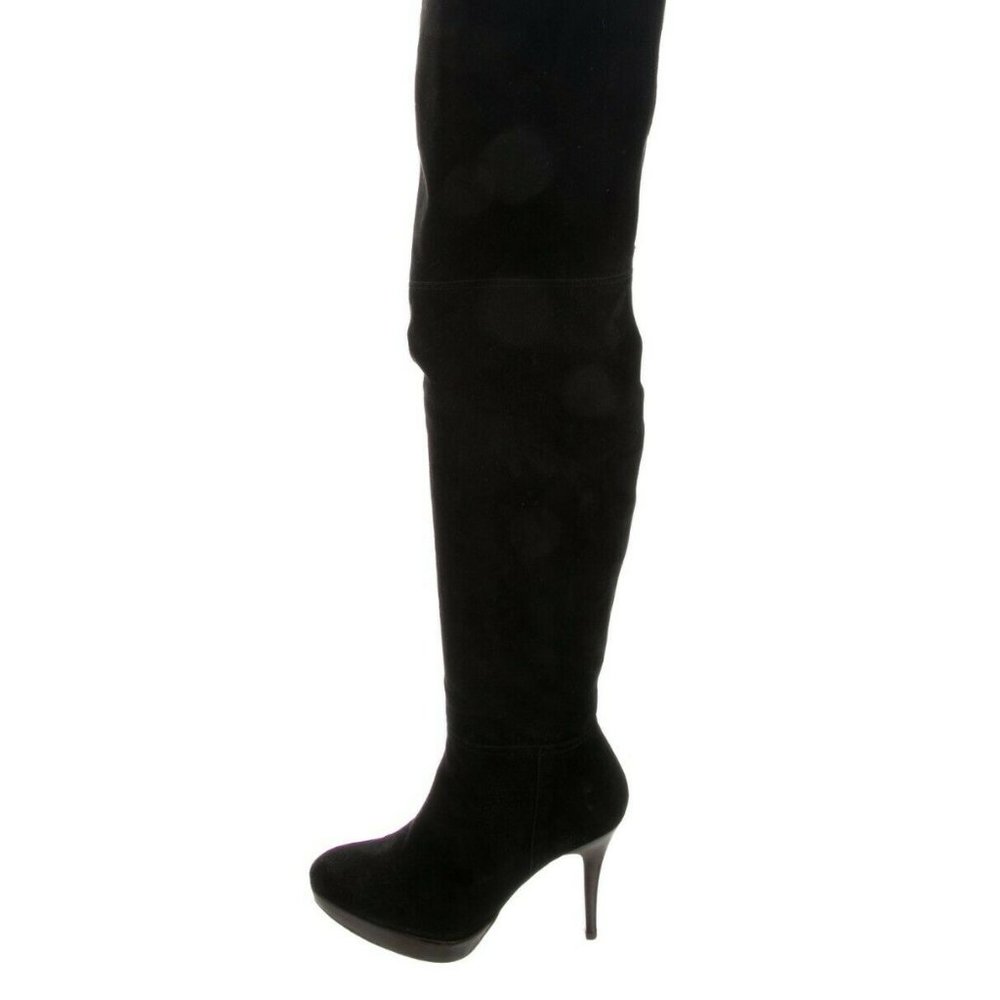 Stuart Weitzman Black Suede over knee Boots